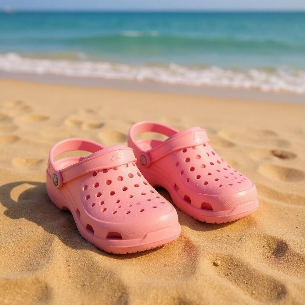 JOYBEES Women's Pink Clogs Summer Sandals Shoes‎ Beach Pool Comfort Size 8